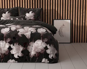 Vuodevaatteet setti Dark Flower 240x220cm, musta, puuvillasekoitus hinta ja tiedot | Pussilakanat ja tyynyliinat | hobbyhall.fi