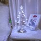 Hopeinen 33Cm Led Crystal Joulukuusen Pöytävalaisin Xmas Decoration Night Light Lahja hinta ja tiedot | Puutarha- ja ulkovalot | hobbyhall.fi