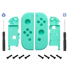 08 Vaaleanvihreä Vasen Oikea L R Ohjaimen vaihtokotelon kuorikotelon kansi Nintendo Switchille OLED Joy-Con Joycon NS ruuvimeisselin avaustyökalu hinta ja tiedot | Pelikonsolitarvikkeet | hobbyhall.fi