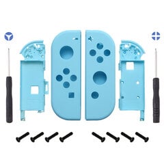 09 LightBlue-Vasen Oikea L R Ohjain Vaihtokotelo Kotelon kansi Nintendo Switchille OLED Joy-Con Joycon NS ruuvimeisselin avaustyökalu hinta ja tiedot | Pelikonsolitarvikkeet | hobbyhall.fi