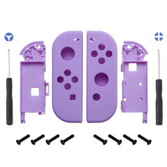 13 Vaaleanvioletti-vasen Oikea L R Ohjaimen vaihtokotelon kuorikotelon kansi Nintendo Switchille OLED Joy-Con Joycon NS ruuvimeisselin avaustyökalu hinta ja tiedot | Pelikonsolitarvikkeet | hobbyhall.fi