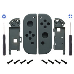 11 Harmaa-vasen Oikea L R Ohjaimen vaihtokotelon kuorikotelon kansi Nintendo Switchille OLED Joy-Con Joycon NS ruuvimeisselin avaustyökalu hinta ja tiedot | Pelikonsolitarvikkeet | hobbyhall.fi