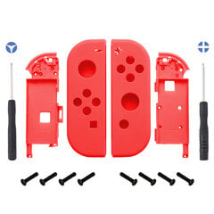 02 Punainen-vasen Oikea L R Ohjaimen vaihtokotelon kuorikotelon kansi Nintendo Switchille OLED Joy-Con Joycon NS ruuvimeisselin avaustyökalu hinta ja tiedot | Pelikonsolitarvikkeet | hobbyhall.fi