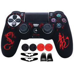 A0299-2-Laser Carving Silikoninen Pehmeä Ohjauskotelo PS4-ohjainkoteloille Peliohjaimen Joystick Pelitarvikkeiden Kansi Playstation 4:lle hinta ja tiedot | Pelikonsolitarvikkeet | hobbyhall.fi