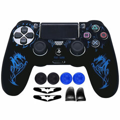 A0296-3-Laser Carving Silikoninen Pehmeä Ohjauskotelo PS4-ohjaimen Suojakoteloille Peliohjaimen Joystick Pelitarvikkeiden Kansi Playstation 4:lle hinta ja tiedot | Pelikonsolitarvikkeet | hobbyhall.fi