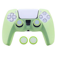 PS5:lle green-Glow in Dark Pehmeä silikonikotelo PS5:lle Ohjauspeleille Lisävarusteet Peliohjaimen Joystick-kotelon suojus PS5-ohjaimen kuorelle hinta ja tiedot | Pelikonsolitarvikkeet | hobbyhall.fi