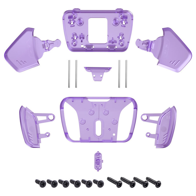 Kirkas Atomic Purple - Korvaava Uudelleensuunniteltu K1 K2 K3 K4 Takaisin painikkeiden kotelon kuori ps5-ohjaimelle RISE4 Remap Kit hinta ja tiedot | Pelikonsolitarvikkeet | hobbyhall.fi