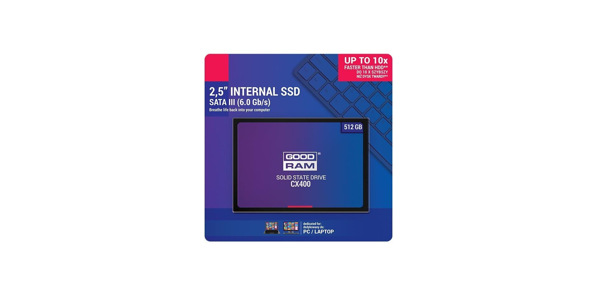 GoodRam SSDPR-CX400-512-G2 hinta ja tiedot | Kovalevyt | hobbyhall.fi