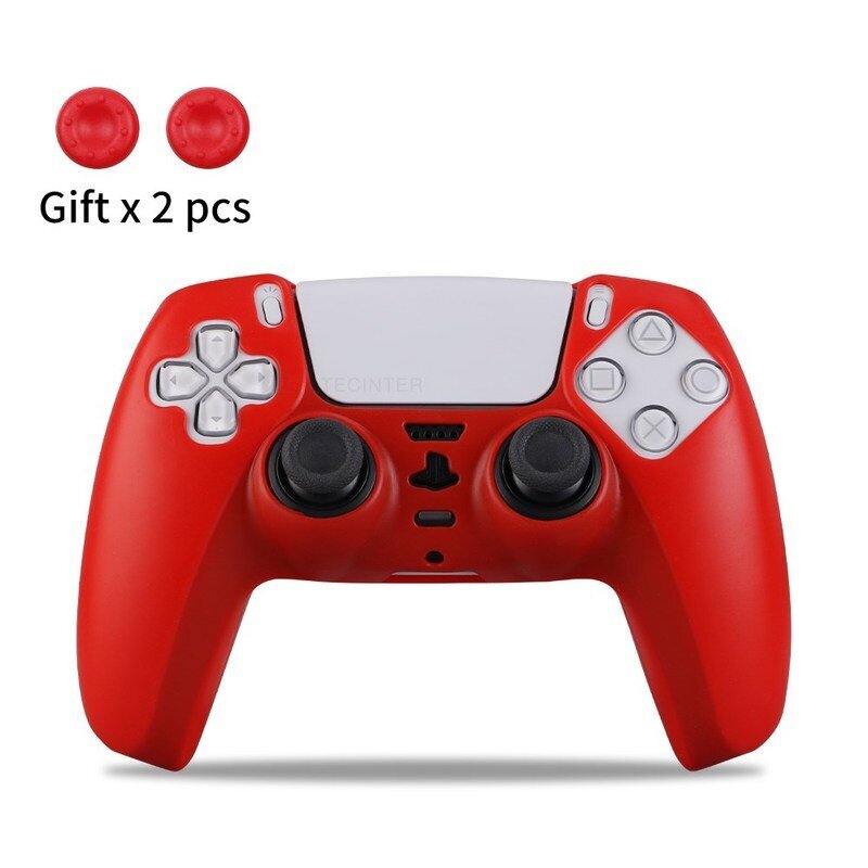 Red-For PS5 Ohjaimen suojakotelo PS5:lle silikonikuori SONY Playstation 5:lle Pehmeä kumikotelo PS5:n lisävarusteille hinta ja tiedot | Pelikonsolitarvikkeet | hobbyhall.fi