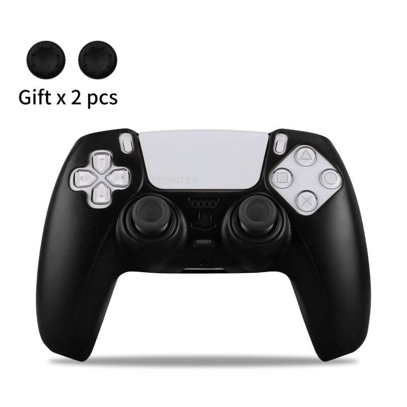 Black-For PS5 -ohjaimen suojakuori PS5:lle silikonikuori SONY Playstation 5:lle Pehmeä kumikotelo PS5-tarvikkeille hinta ja tiedot | Pelikonsolitarvikkeet | hobbyhall.fi