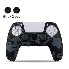 Musta camo-ohjaimen suojakotelo PS5-peliohjaimelle Silikonigeelikumikotelo PS5:lle Suojakuori SONY Playstation 5:lle PS5-lisävarusteille hinta ja tiedot | Pelikonsolitarvikkeet | hobbyhall.fi