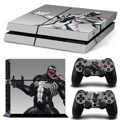 TN-PS4-7165-Anime Spider Man Venom Vinyyli Ihotarra PS4-konsoliin ja 2 ohjaimeen Tarra-kansipelitarvikkeet hinta ja tiedot | Pelikonsolitarvikkeet | hobbyhall.fi