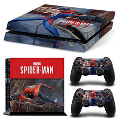 TN-PS4-7099-Anime Spider Man Venom Vinyyli Ihotarra PS4-konsoliin ja 2 ohjaimeen Tarra kansipelitarvikkeet hinta ja tiedot | Pelikonsolitarvikkeet | hobbyhall.fi