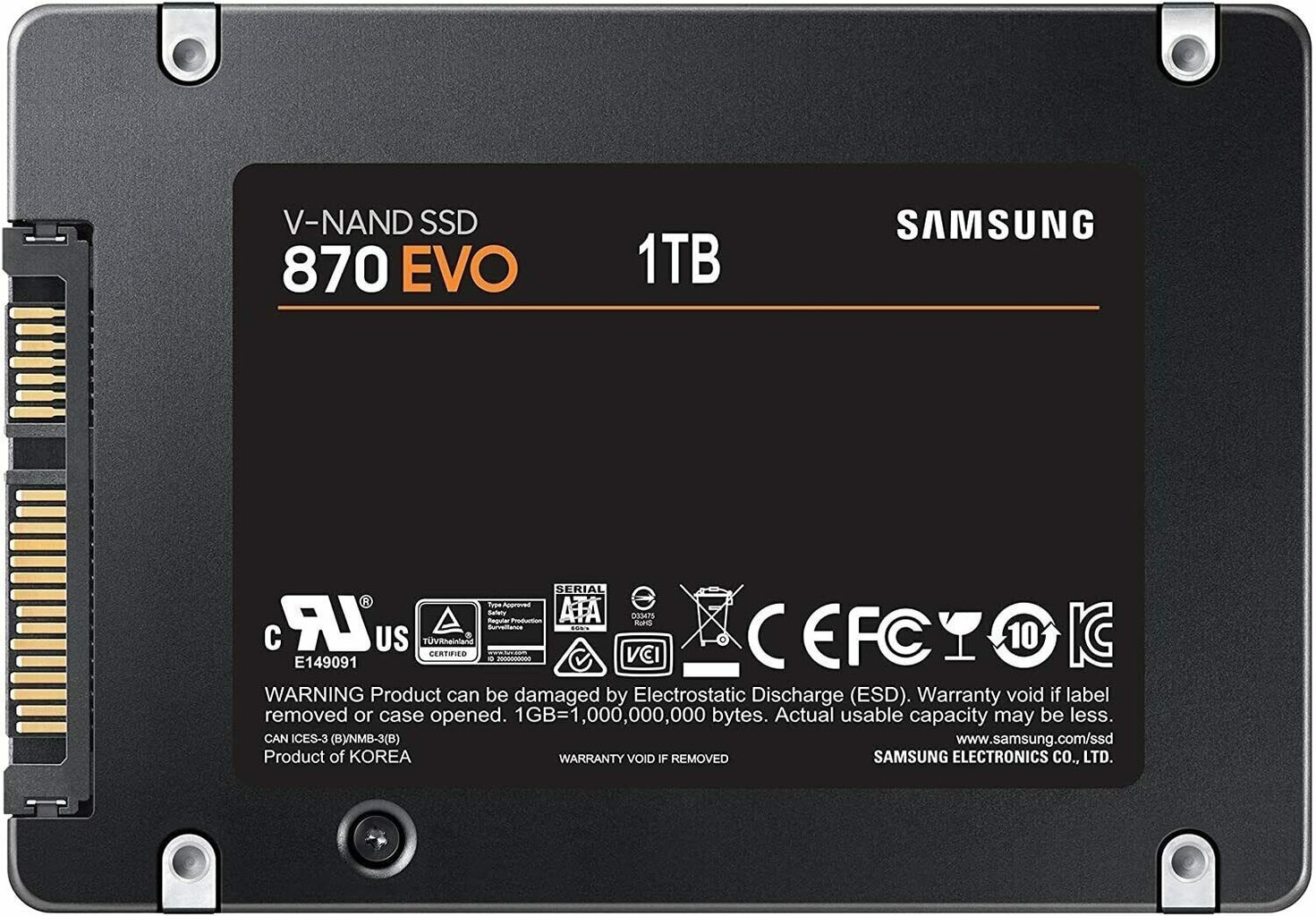 SAMSUNG 1TB 870 EVO SSD 2.5 SATA hinta ja tiedot | Kovalevyt | hobbyhall.fi