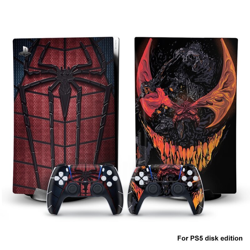 PS5dg-0007-Captain America Iron Man Venom Vinyl Skin -tarra PS5 Disk Edition -konsoliin ja 2 ohjaimen tarraan, kannen pelitarvikkeet hinta ja tiedot | Pelikonsolitarvikkeet | hobbyhall.fi