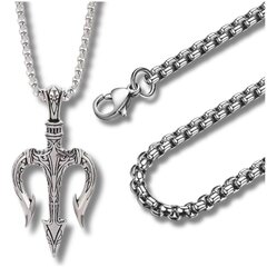 Nordic Viking -amuletti Poseidonin kolmijarkalla, kirurginen teräs hinta ja tiedot | Miesten korut | hobbyhall.fi