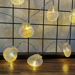 1,5M 10Led Kuten Kuvasta 1,5/3M Joulusisustus Led Seashell Fairy String -Valolamppu hinta ja tiedot | Puutarha- ja ulkovalot | hobbyhall.fi