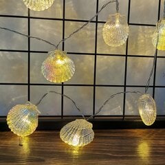 3M 20Led Kuten Kuvasta 1,5/3M Joulusisustus Led Seashell Fairy String Valolamppu hinta ja tiedot | Puutarha- ja ulkovalot | hobbyhall.fi