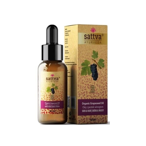 Viinirypäleen siemenöljy Grape Seed, Sattva Ayurveda, 50ml hinta ja tiedot | Kasvoöljyt ja seerumit | hobbyhall.fi