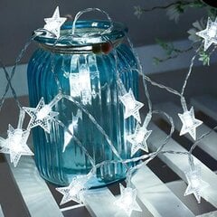 3M-20Led Blue Star Light String Twinkle Garlands Paristokäyttöinen Lamppu Joulun Uudenvuoden Joulukoristeisiin hinta ja tiedot | Puutarha- ja ulkovalot | hobbyhall.fi