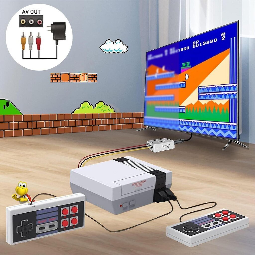 Retropelikonsoli, jossa 620 videopeliä, Av- ja Hdmi HD-lähtö, Plug and Play, klassinen mini viihdejärjestelmä aikuisille ja lapsille. hinta ja tiedot | Ohjaimet ja lisätarvikkeet | hobbyhall.fi