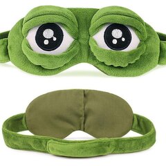 Sad Frog 3D Sleeping Eye Mask Padded Shadow Cover for Sleep Lepo Funny Blindfold hinta ja tiedot | Kasvonaamiot ja silmänalusaamiot | hobbyhall.fi