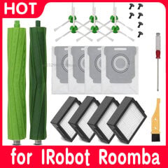 Paperipussi iRobot Roomba I7 I7+ I3 I3+ I4 J7J7+ I6 I6+ I8 + E5 E6 E7 robottipölynimuri Hepa-suodattimen sivuharjan vaihto hinta ja tiedot | Pölynimureiden lisätarvikkeet | hobbyhall.fi