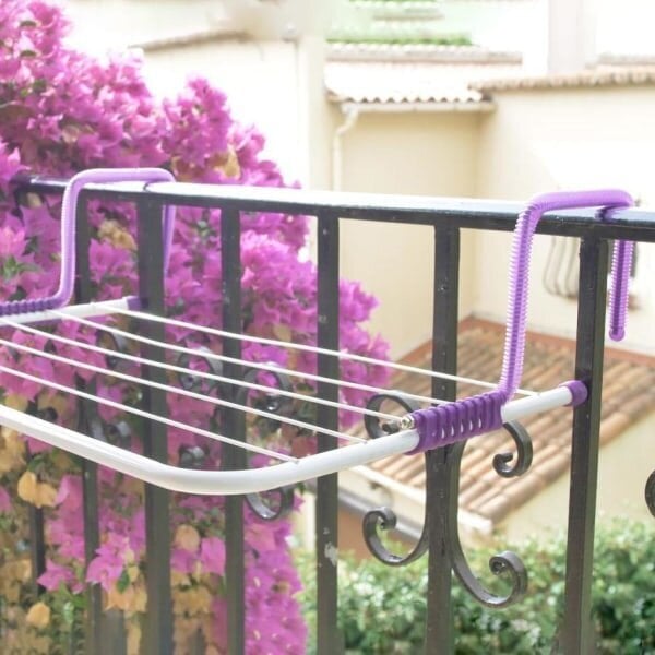 Kuivausteline Balcony Purplelle hinta ja tiedot | Naulakot | hobbyhall.fi