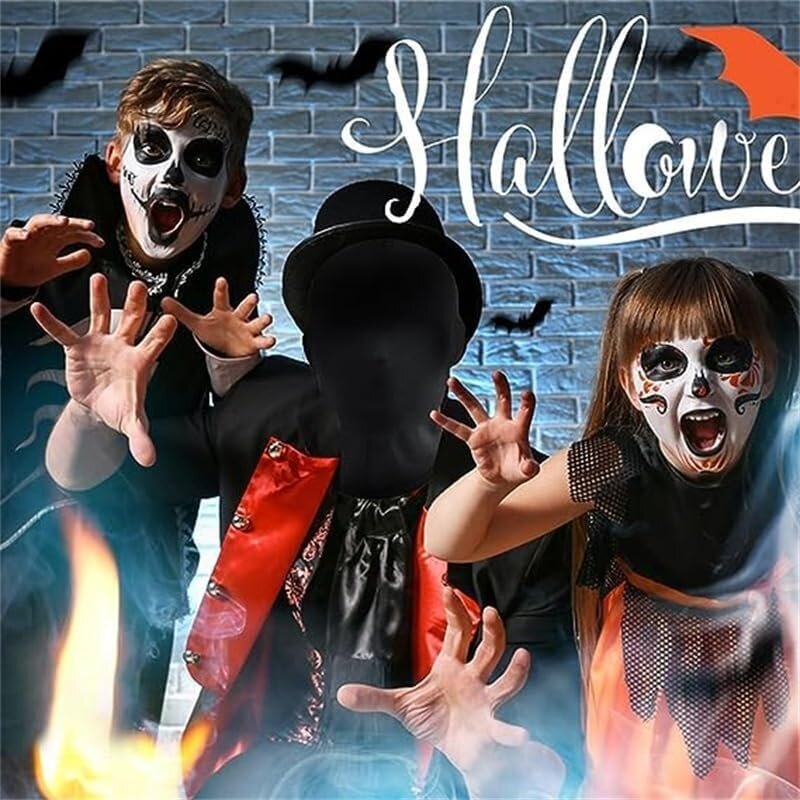 Sharharge 2kpl musta kokokasvonaamio Halloween Spandex-huppunaamio Päänsuojaus Kasvoton naamio Unisex-cosplay-asulle hinta ja tiedot | Hauskat juhlapelit ja -tuotteet | hobbyhall.fi