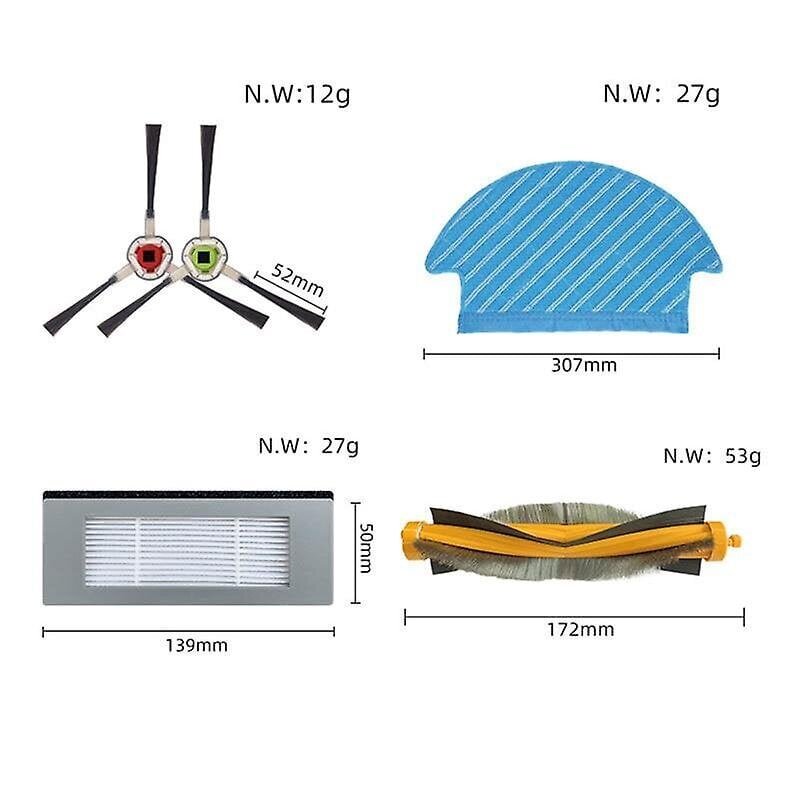 Hepa-suodatinmoppiliina Deebot Ozmolle 600 601 605 DD35 DD56 DD33 DD37 robottipölynimurin osat hinta ja tiedot | Pölynimureiden lisätarvikkeet | hobbyhall.fi
