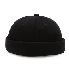 (-C Brimless Hat)Meretön hattu miehille Naisille Hip Hop -hattu Vintage Docker Cap Istuva puuvillainen konepelti Skullcap Säädettävä talvihattu Konepellit hinta ja tiedot | Naisten päähineet | hobbyhall.fi