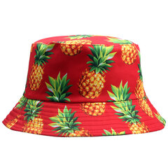 (hatun koko 58cm-YD05501)Miehet Naiset Tuoreet Hedelmät Kalastajahattu Kirsikka Sitruuna Ananas Banaani Trooppinen Hedelmä Puuvilla Bucket Hattu Bob Gorros Beach Travel Caps hinta ja tiedot | Naisten päähineet | hobbyhall.fi