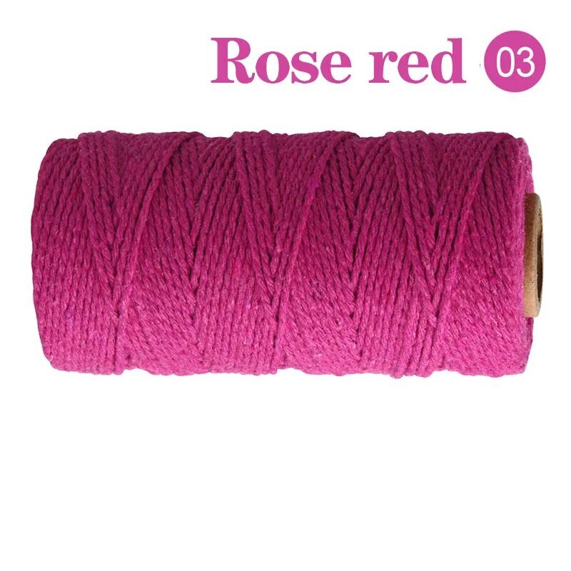 100M Macrame Cord köysi puuvilla Twine String hinta ja tiedot | Virkkaustarvikkeet | hobbyhall.fi