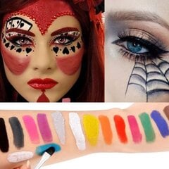 15 väriä Face Body Painting Make Up Tool Set Halloween hinta ja tiedot | Parranajo ja karvanpoisto | hobbyhall.fi