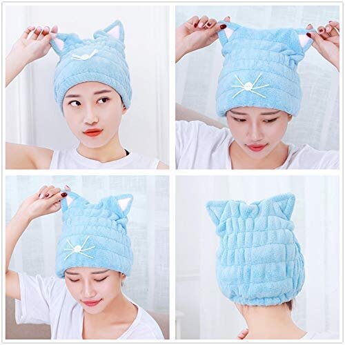 2kpl Ultra Absorbent Hair Quick Dry Towel Mikrokuitukääre Turban hinta ja tiedot | Kauneudenhoitotarvikkeet | hobbyhall.fi