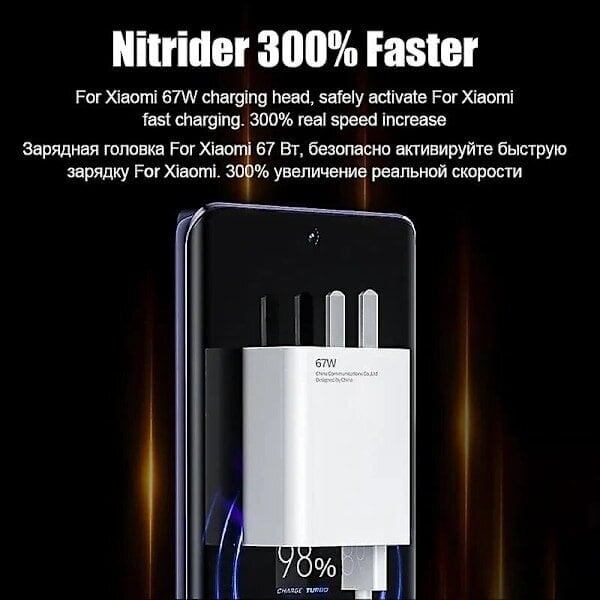 Xiaomi 67W USB Super Fast Charger Power Adapter Mi 12 11 6A Type C -kaapeli POCO X5 X4 Pro Redmi Note 9 10 11 lataus hinta ja tiedot | Paristolaturit | hobbyhall.fi