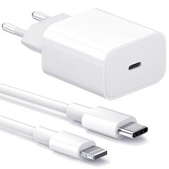 Laturi iPadille - Pikalaturi - Virtalähde+kaapeli - 20W USB-C White hinta ja tiedot | Paristolaturit | hobbyhall.fi