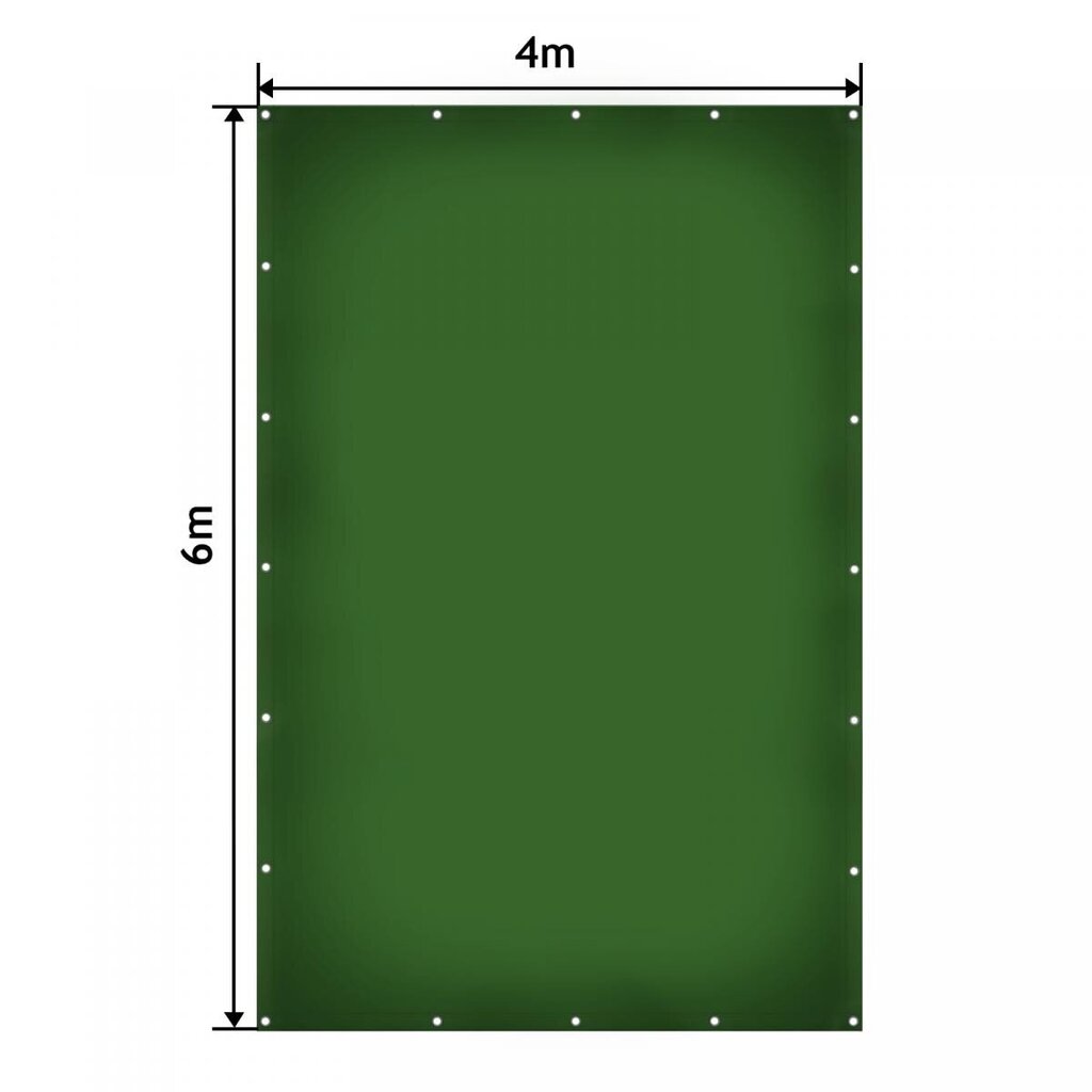 Suojapeite - 650g/m², vedenpitävä ja repeytymiskestävä, molemmin puolin päällystetty - suojapeite, kangaspeite (4x6m - vihreä), ''HB''. hinta ja tiedot | Puutarhatyökalut | hobbyhall.fi