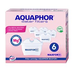 Aquaphor Maxfor+ B25Mg kannusuodatin [Pakkaus 6 kpl.] hinta ja tiedot | Veden suodatinkannut ja suodattimet | hobbyhall.fi