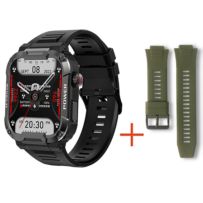 Military Smart Watch Miesten Gps-Seuranta Bluetooth Call Fitness Vedenpitävä Urheilu Älykello Naisille Xiaomi Huawei Android Ios 2023 hinta ja tiedot | Älykellot | hobbyhall.fi