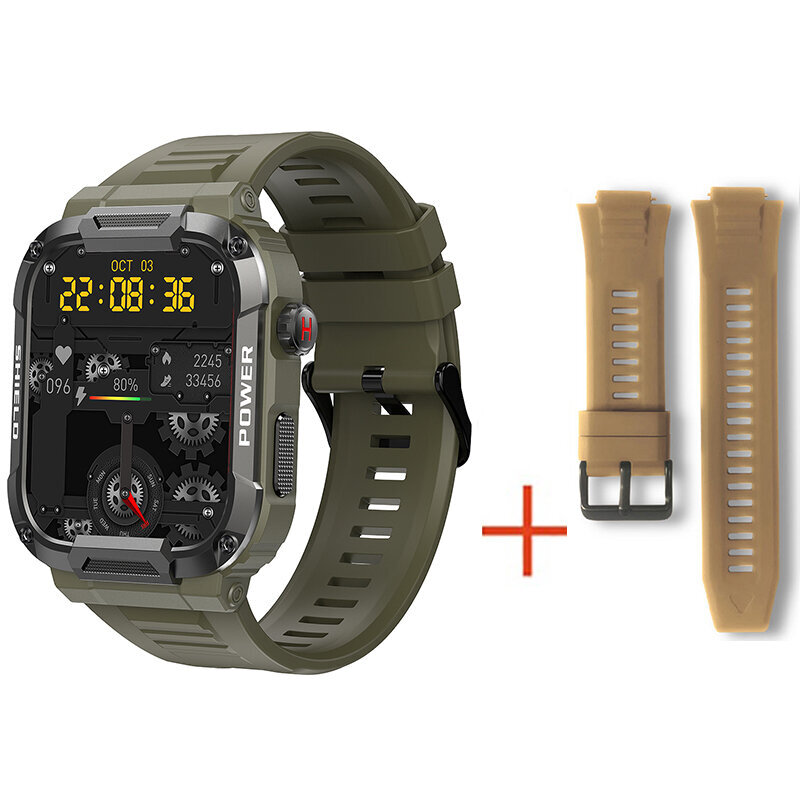 Military Smart Watch Miesten Gps-Seuranta Bluetooth Call Fitness Vedenpitävä Urheilu Älykello Naisille Xiaomi Huawei Android Ios 2023 hinta ja tiedot | Älykellot | hobbyhall.fi