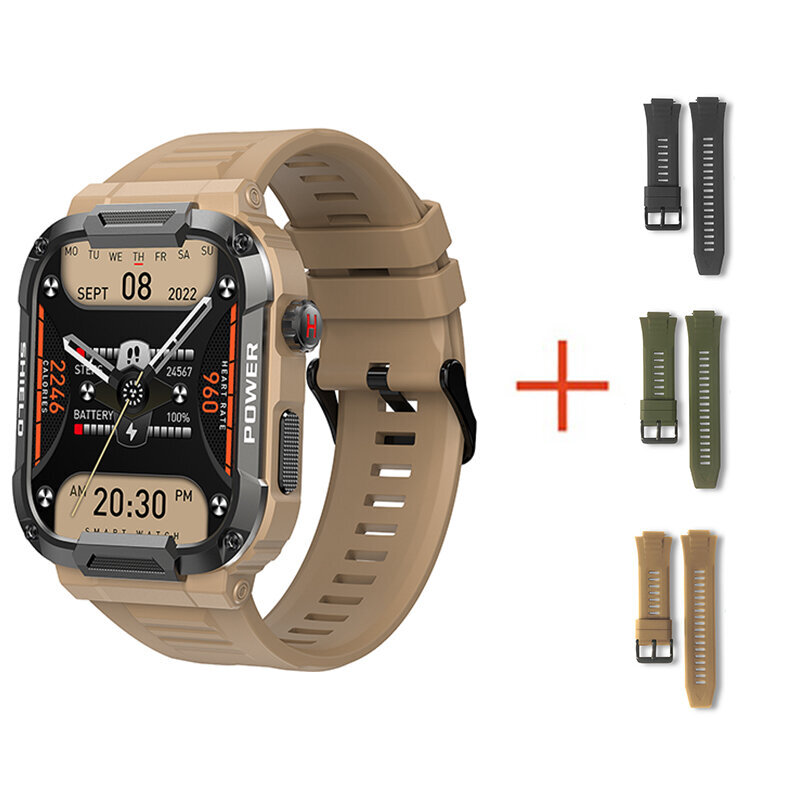 Military Smart Watch Miesten Gps-Seuranta Bluetooth Call Fitness Vedenpitävä Urheilu Älykello Naisille Xiaomi Huawei Android Ios 2023 hinta ja tiedot | Älykellot | hobbyhall.fi