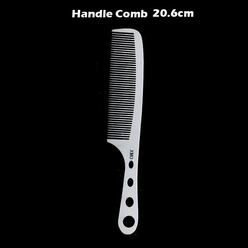 Brainbow 1PC ium Steel Comb Professional Salon Hair Kampaamo Antistaattinen Barbers Comb Ultra Ohut hiusharja miehille hinta ja tiedot | Suoristusraudat ja kihartimet | hobbyhall.fi