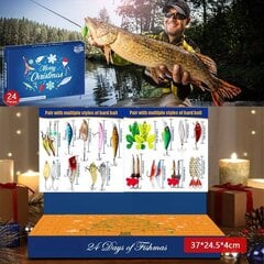 24 kpl joulukalastusuhesetti - Premium ABS- ja sinkkiseos, ihanteellinen makean ja suolaisen veden kalastukseen, täydellinen lahja harrastajille hinta ja tiedot | Joulukoristeet | hobbyhall.fi