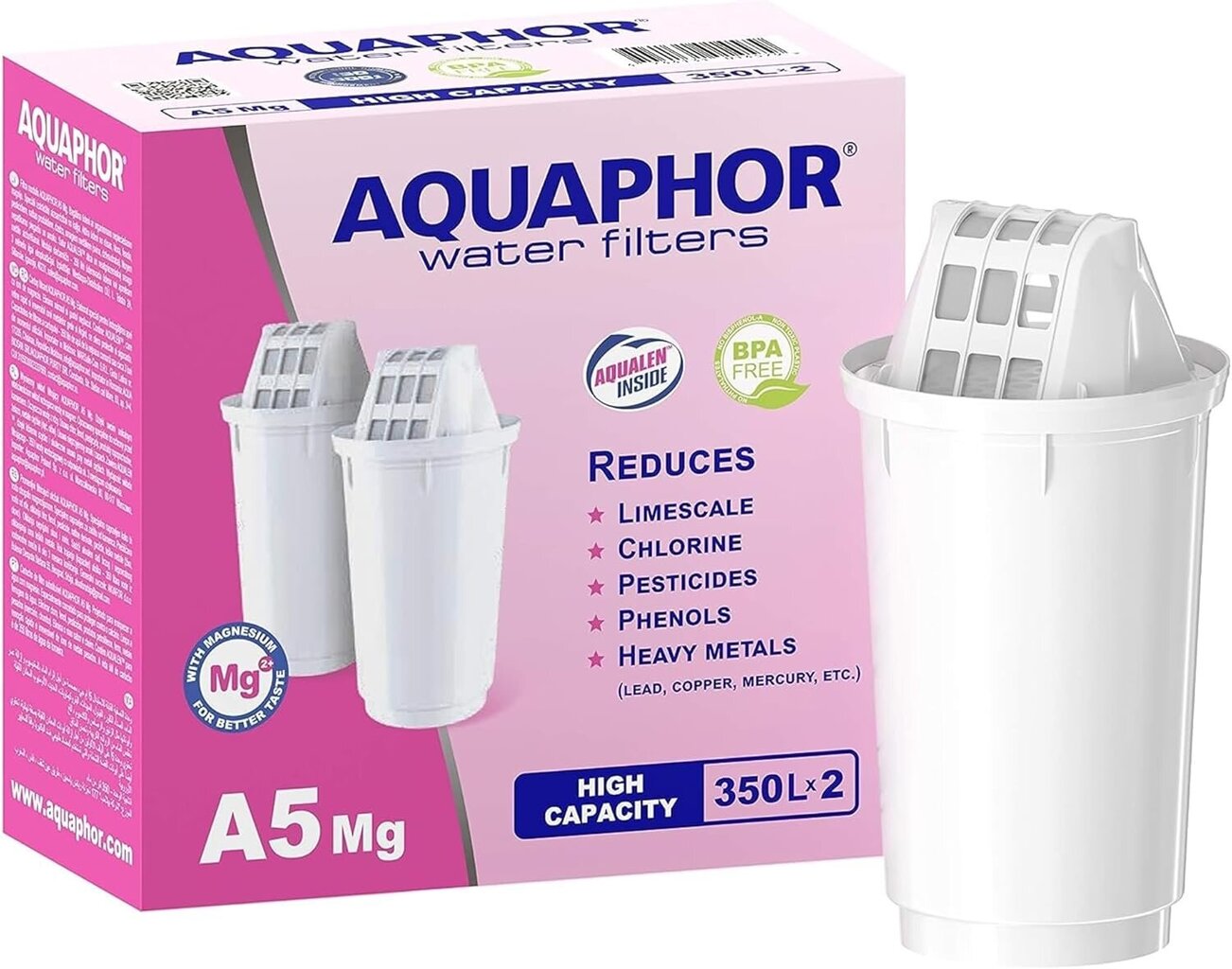 Vesifiltterikartuus AQUAPHOR A5, 2 kpl hinta ja tiedot | Veden suodatinkannut ja suodattimet | hobbyhall.fi