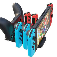 Päivitetty ohjaimen lataustelakka Nintendo Switch -ohjaimelle ja Joy conille, 6-in-1 latausteline Switchille hinta ja tiedot | Pelikonsolit | hobbyhall.fi