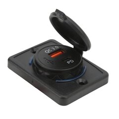 18 W PD-autolaturisovitinpistoke QC3.0 USB pikalataus universal 12-24 V:n syöttöjännitteelle auton matkailuautojen sähkölaitteille hinta ja tiedot | Paristolaturit | hobbyhall.fi