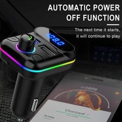 Auton Bluetooth 5.0 Langaton Handsfree-auton FM-lähetinvastaanotin Radio Mp3-sovitinsoitin 2 USB-laturipaketti hinta ja tiedot | Lisätarvikkeet autoiluun | hobbyhall.fi