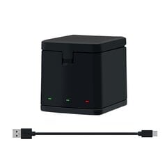 Kolmoisakun laturisetti Laturi + USB Type-C -kaapelilla GoPro Hero 8 black/hero 7/Hero 6/5 hinta ja tiedot | Kameratarvikkeet | hobbyhall.fi