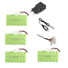 8.4v 2400mah Ni-mh-akku + 8.4v Usb-laturisetti Rc-leluautoveneelle Tank Train Gun Part Nimh Aa 8.4v Ladattava akkupaketti hinta ja tiedot | Mikrokontrollerit | hobbyhall.fi